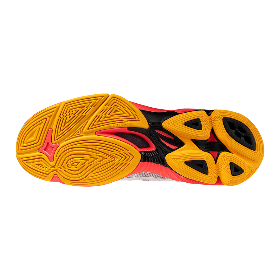 Mizuno WAVE VOLTAGE 2 MID White/Fiery Coral 2/Citrus